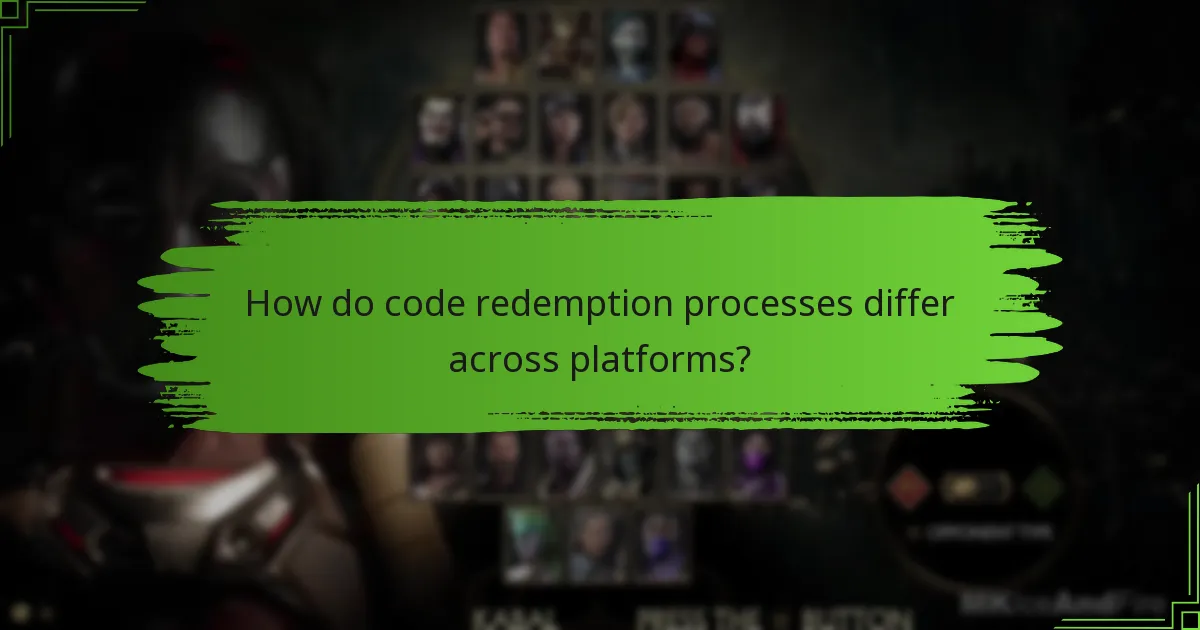 How do code redemption processes differ across platforms?