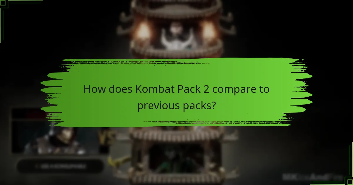 Which characters are added in Kombat Pack 2?