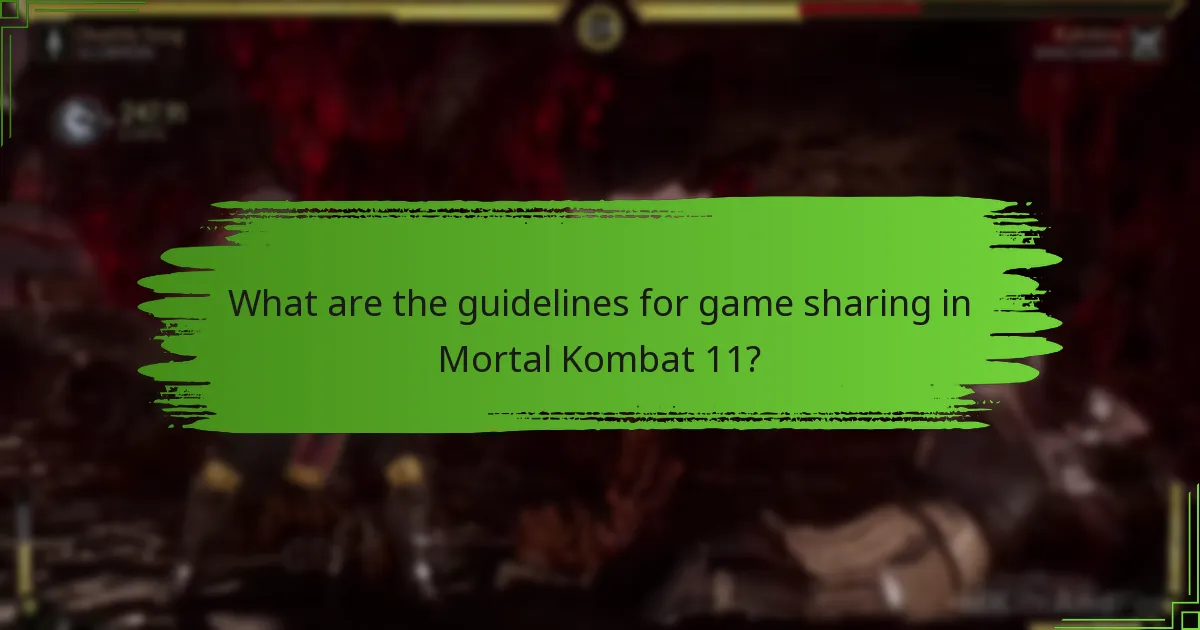 How does Mortal Kombat 11’s game sharing compare to other games?